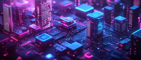 Fototapete - Advanced IoT technology in action