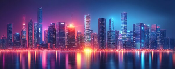 Fototapete - The evolution of IoT in a modern metropolis
