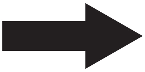 Wall Mural - long arrow. black arrow pointing right. black large arrow pointing right. bold thine long arrow. vec