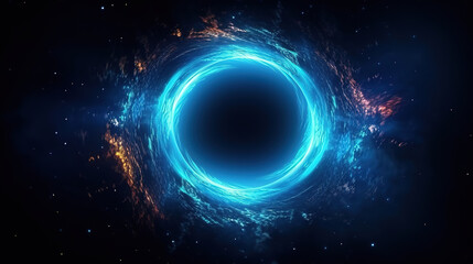 Wall Mural - fantastic futuristic glowing energy ring illustration