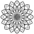 © Khemmanat - Mandala line art element pattern graphic design for coloring, greeting card, sticker, tattoo, yoga design, wallpaper