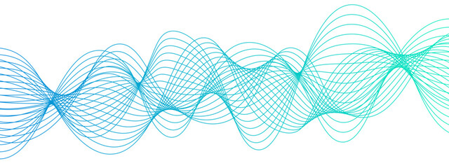 Poster - Abstract colourful wave line transparent background modern stream wave background and curve lines. Curved wavy lines tech futuristic motion background. Frequency sound wave and lines