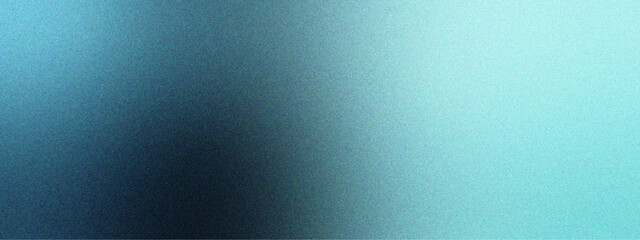 Poster - Abstract gradient turquoise blue teal white colored blurred. Blue atoll color. Noise grain rough grungy. Matte shimmer metallic. Black dark light jade petrol teal cyan sea blue texture