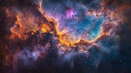 beautiful nebula with colorful galaxies and star, space galaxy with star