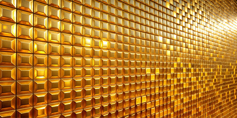 Wall Mural - golden wall, blocks, bricks, background