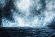 © MuhamadNoorHazwan - Misty Waterfall in Stylized Watercolor Illustration