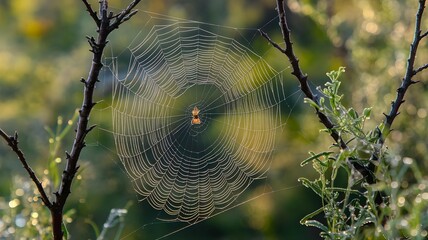 Close up of a spider web