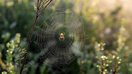 Close up of a spider web