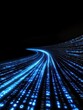 © K silver - Dynamic digital flow of binary data virtual environment abstract concept high-tech visualization