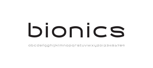 Wall Mural - tech digital font, cyber alphabet made future style, letters a, b, c, d, e, f, g, h, i, j, k, l, m, 