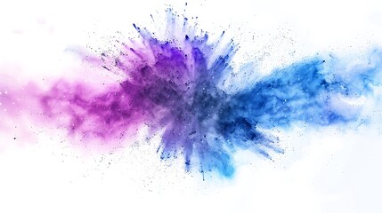 Canvas Print - A vibrant explosion of purple and blue colors creating a dynamic, artistic effect.