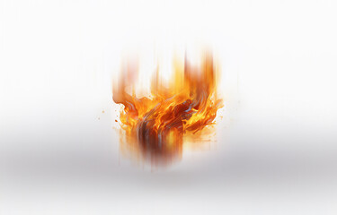 Poster - An isolated orange liquid splash on a white background.
