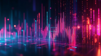 Wall Mural - vibrant blue and red light emanating from a computer screen.
