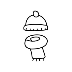 Wall Mural - Winter clothes icon