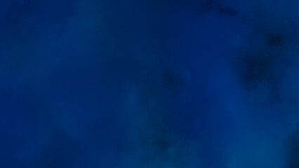 Wall Mural - Abstract dark blue watercolor background. Blue smokey texture on watercolor. Night dark background.