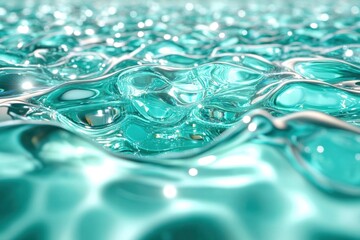 Sticker - close-up of shimmering water surface with ripples and reflections