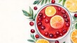 © terat - Cranberry Citrus Infusion Watercolor