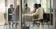 © peopleimages.com - Business, people and meeting at boardroom for strategy, planning and report or feedback as property developer. Diversity, employees and happy at office with discussion, teamwork and collaboration