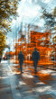 © queen - 3D Illustration - Cityscape Architecture, Urban Design, and Modern Buildings