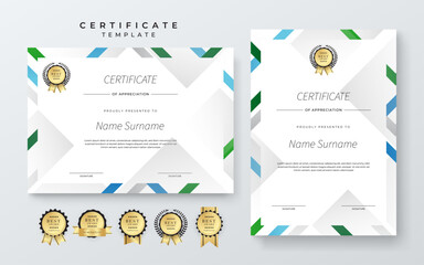 Wall Mural - Modern Certificate Template with Colorful Design Elements