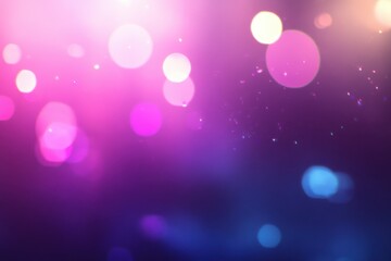 Wall Mural - abstract blurred bokeh lights on a purple background, with glowing pink and blue light effects. this