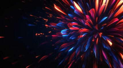 Wall Mural - abstract fireworks background and space for text