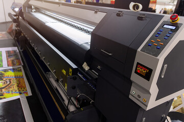 Wall Mural - large format printing machine in a printing house