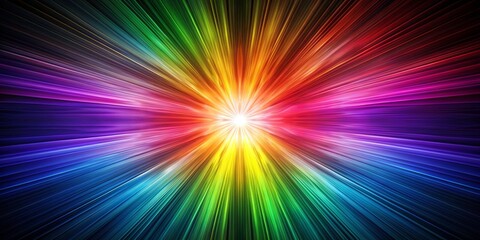 Wall Mural - Rainbow Light Burst, Abstract, Radiance, Colors