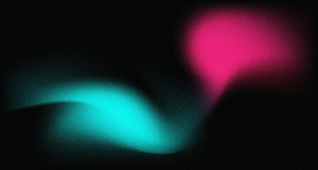 Aufkleber - Abstract pink green black gradient rough grainy background shine bright light and glow template