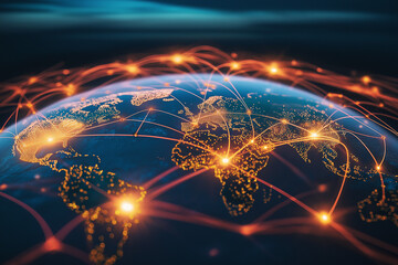 Wall Mural - abstract global network illustration vector
