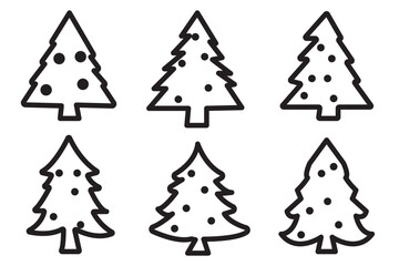 Wall Mural - Christmas tree icon or Pine icon .Vector