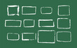 © Zalina - Set of rectangular and square frames in grunge style. Square borders drawn in black charcoal or ink for design, banner, poster, cover. Vector format