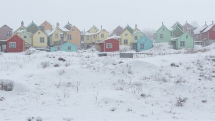 Sticker - house in the snow