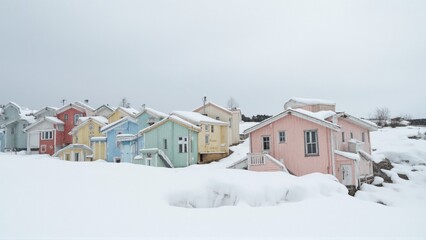 Sticker - house in the snow