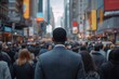 © Imagentive - Man in Suit Walking Away in Busy City Street Crowd