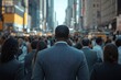 © Imagentive - Man in Suit Walking in Crowded Urban City
