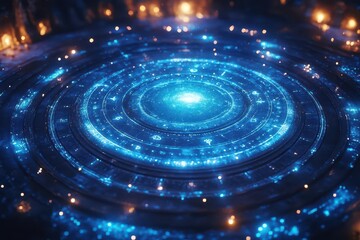 Wall Mural - celestial representation of enchanting zodiac signs floating within a mystical universe, surrounded 