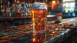 © rexus - A Glass of Beer on a Bar Counter