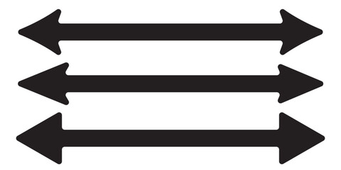 Wall Mural - double arrow icon. two side arrow icon symbol. left and right long arrow icon. double arrow icon iso