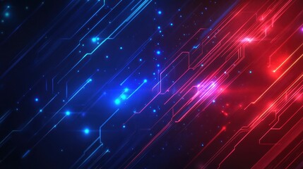Wall Mural - background gaming abstract neon theme cyberpunk red and blue dynamic technology background wallpaper