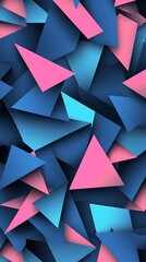 Wall Mural - vibrant polygonal shapes forming a dynamic high-resolution colorful background.