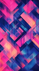 Wall Mural - high-resolution geometric polygon wallpaper in a spectrum of vivid colors.