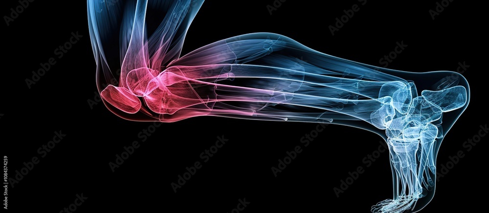 Blue 3d medical x-ray anatomy of the knee pain Stock Illustration ...