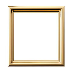 Wall Mural - Transparent background golden picture frame with isolated white area, perfect for adding images or text