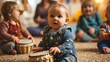 © Kaan - Playful music class for babies with little ones discovering instruments