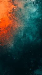 Wall Mural - teal and orange gradient transitions seamlessly into black and gray.
