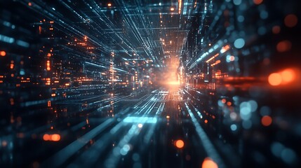 Wall Mural - seamless technology web of connections on a sleek futuristic background.
