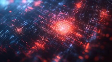 Wall Mural - vibrant tech network with dynamic links and glowing nodes wallpaper.