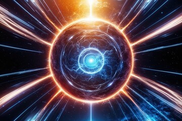 Wall Mural - abstract cosmic energy flow background design for creative projects