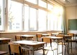 © prapatsorn - Minimalist Classroom Ambiance: A Softly Blurred Perspective of a School Environment Evoking Tranquility and Focus in Learning Spaces